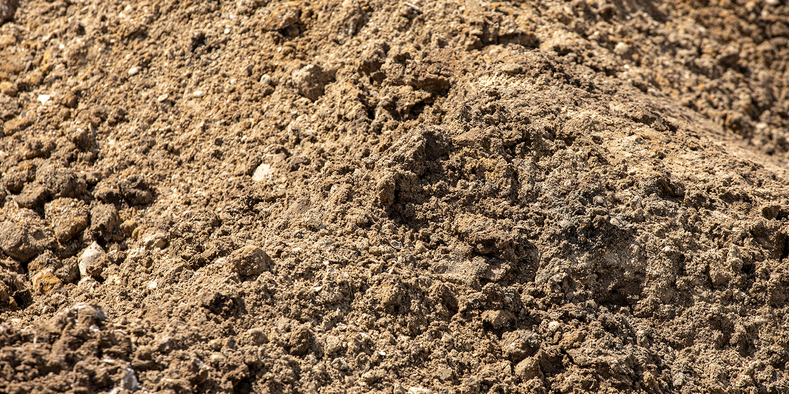 unscreened fill dirt close up