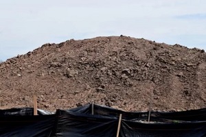 fill dirt placed in construction site