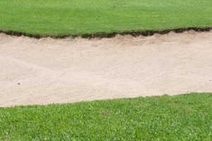 bunker sand in golf field