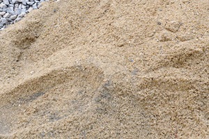 piles construction sand and gravel