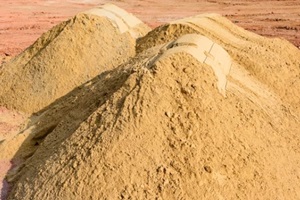 the mount of construction sand pile