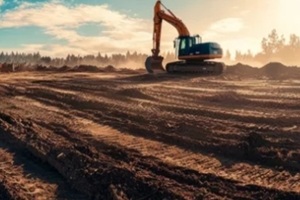 excavator gathering fill dirt for punta gorda florida residents