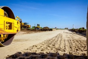 fill dirt compaction in a construction site