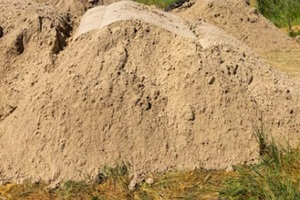 mountain of sand on a construction site
