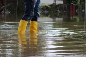 standing in flooding area