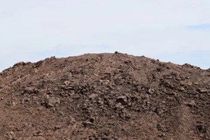 fresh clean topsoil dirt hill for organic gardening and landscaping
