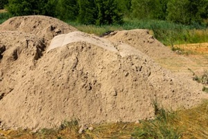 mountain of sand on a construction site