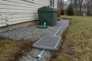 Stormwater Management System with Aggregates on Florida home