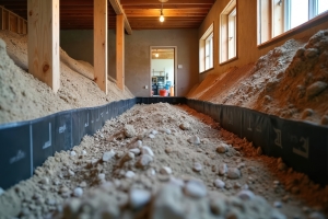 Unfinished Basement in Punta Gorda, Florida with Fill Material