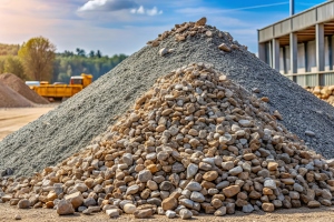 Pile of Rocks and Aggregates on Local Supplier Site