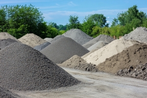 Mounds of Aggregate Materials and Fill Dirt