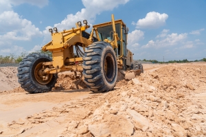 High Performing Equipment Grading the Construction Site