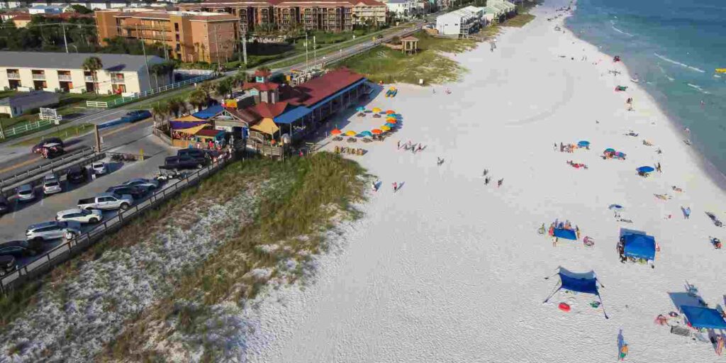 Sugar Sand Shoreline at Florida Beach Near Hotels