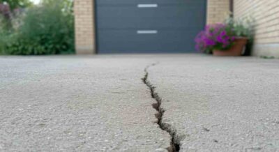Concrete Crack in Driveway Due to Low-Quality Aggregates