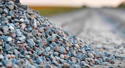 Crushed Stone Pile for Industrial Driveways and Paths