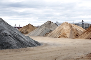Piles of Different Materials for Commercial Construction Project