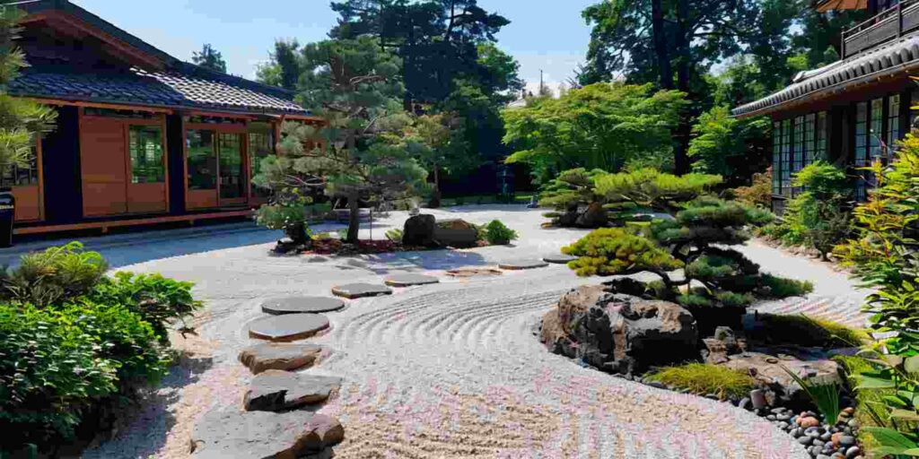 White Sand Used for Landscaping Outside the Homes
